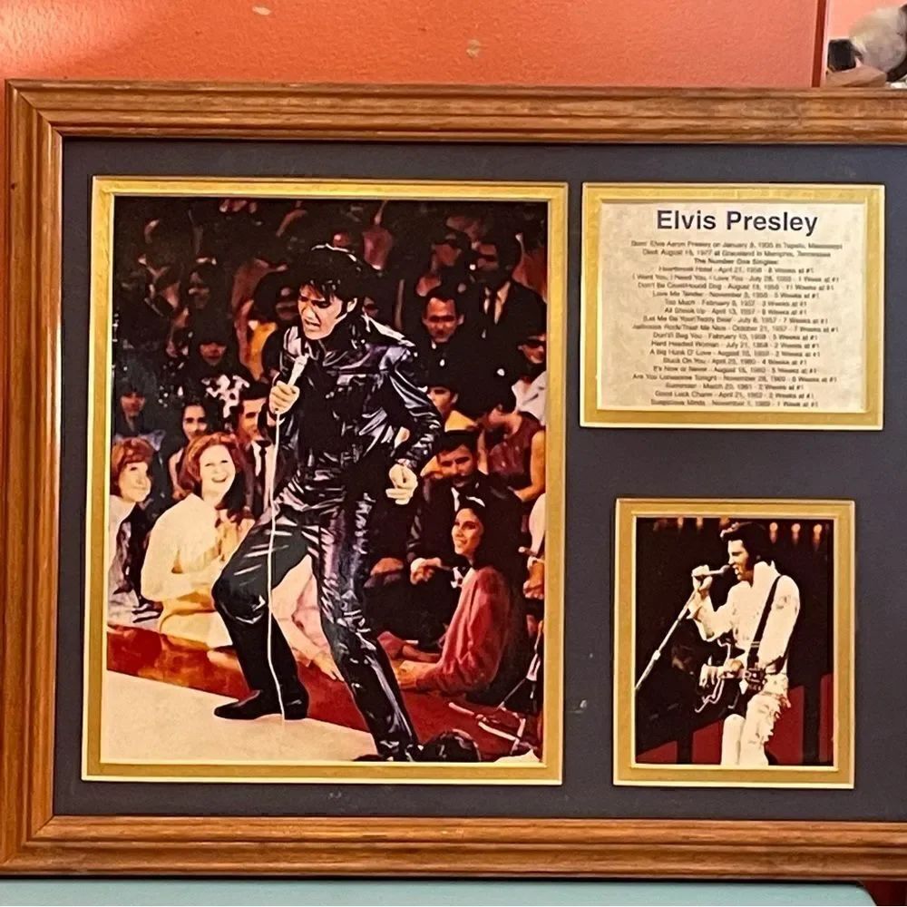 Elvis Presley in concert framed pictures